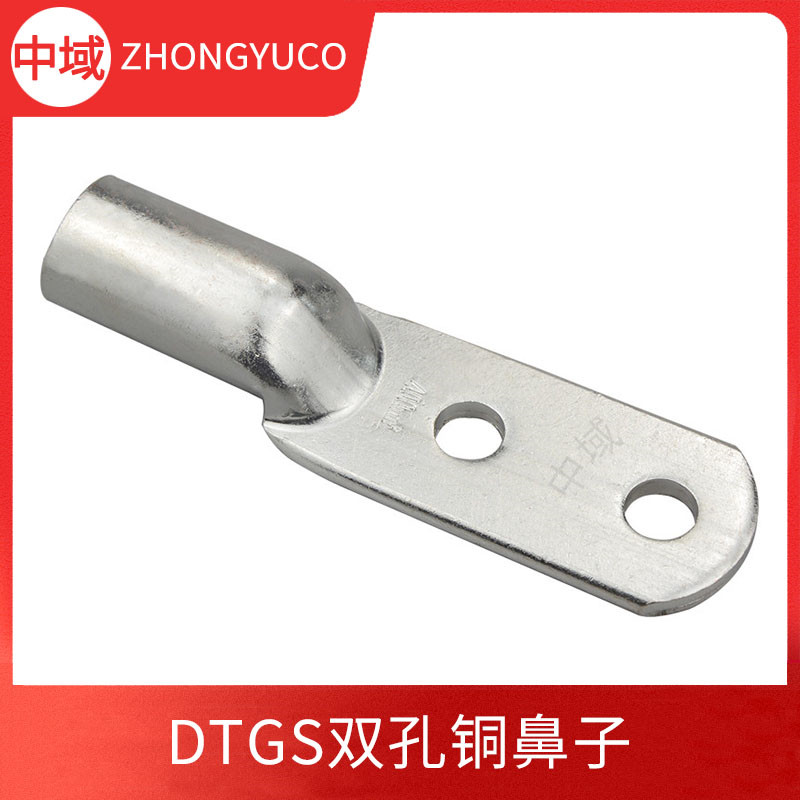 DTG2雙孔銅鼻子 管壓雙孔銅接線(xiàn)端子 雙眼線(xiàn)鼻子線(xiàn)耳