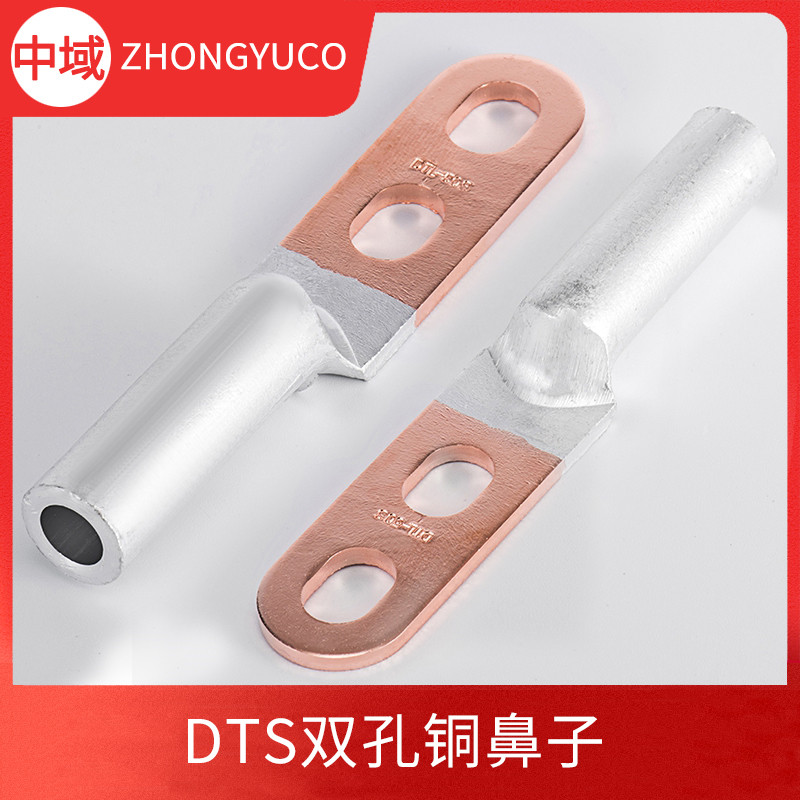雙孔銅鋁鼻子DTLS-25-50-70-95-240銅鋁雙孔線(xiàn)耳過(guò)渡端子